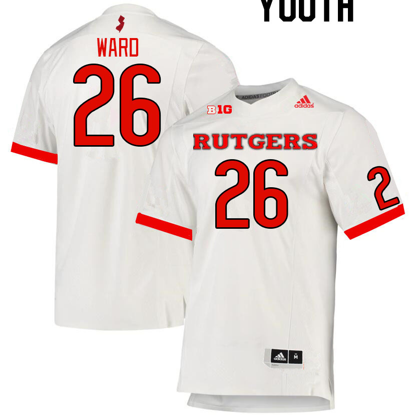 Youth #26 Timmy Ward Rutgers Scarlet Knights College Football Jerseys Stitched Sale-White